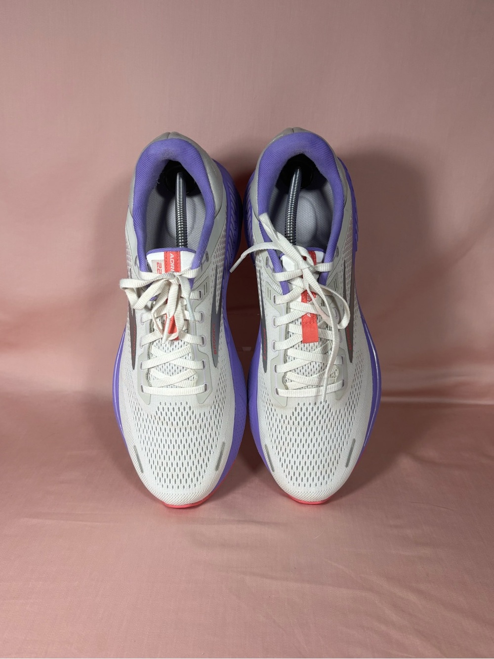 Brooks Adrenaline GTS 22 White/Coral/Purple Women's Running Sneaker Size 12 - Picture 4 of 16